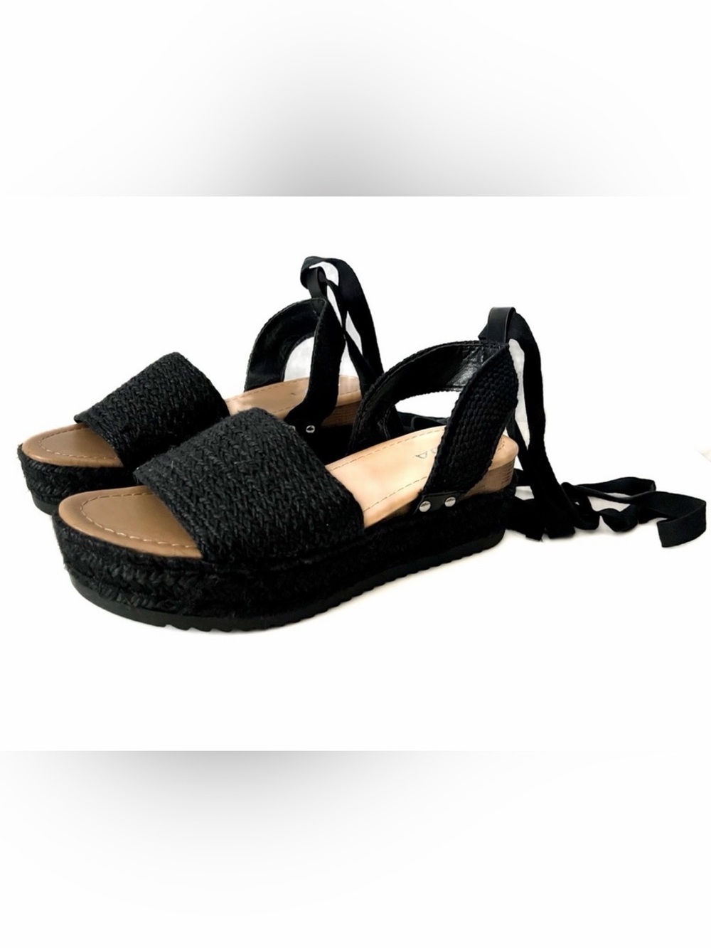 Soda Strappy Lace Up Platform Espadrille Sandals